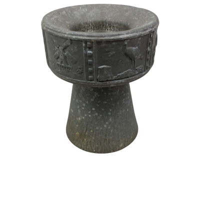 Tea light or Candlestick holder EIK Norway. HERDET TINN.