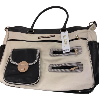 Colette Hayman  Womens Handbag Black  / White baby bag 