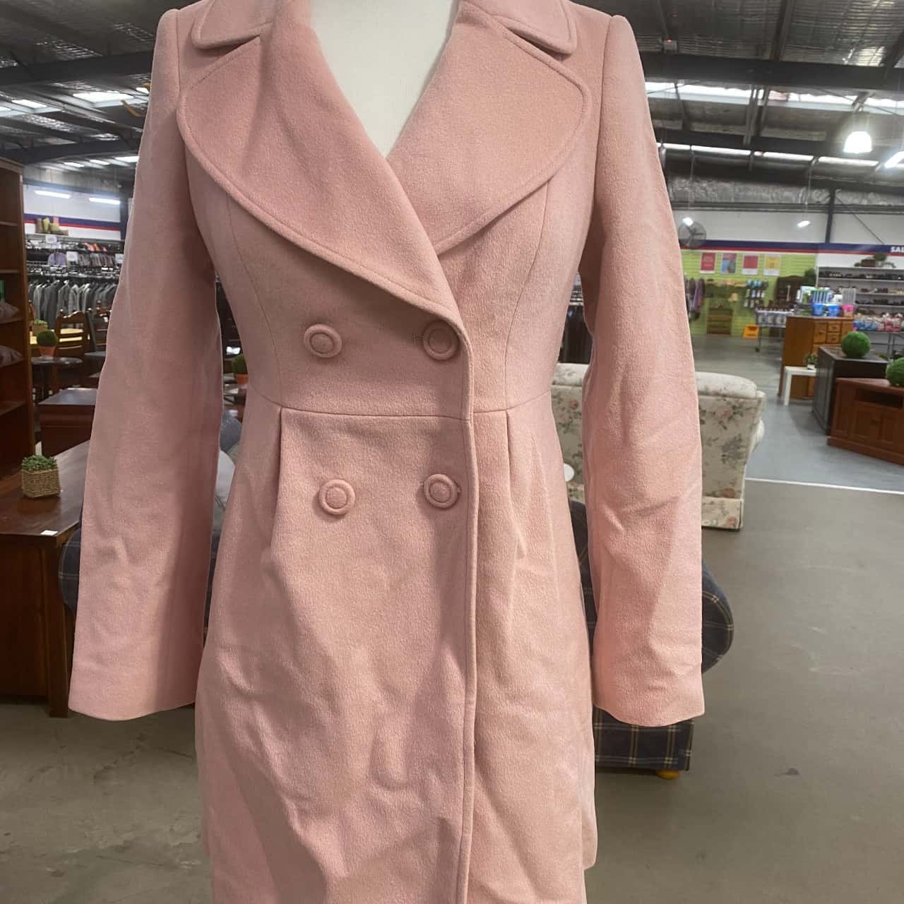 Jigsaw Womens Size 8 Trench Coat Pink UAN