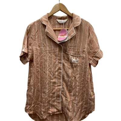 Peter Alexander Womens  Size XS Pyjamas Set Light  Brown / Off White RRP $139.90