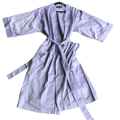 Pierre Cardin Mens Blue / White Bath Robe / Dressing Gown with 2 pockets