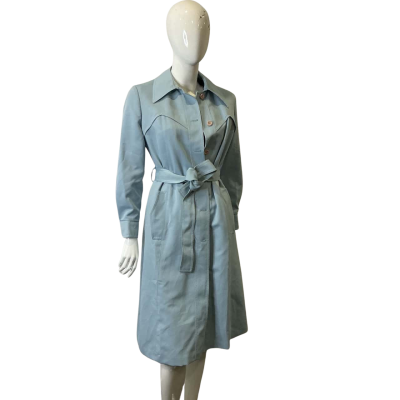 FORECASTER OF BOSTON SKY BLUE TRENCH COAT. 