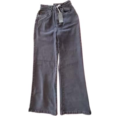 Cotton On Womens  Size 8aus Curvy Stretch Wide leg Jeans Graphite Black