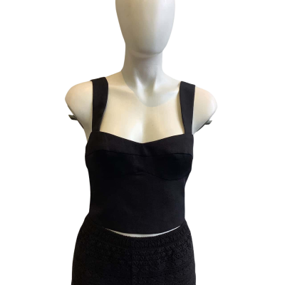 BNWT Kookai Women's Size 40 Cropped Tank Top Black  