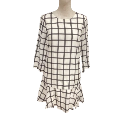  NEW - Fave Paddington  Size S Mini Dress Black  / Checked / White 