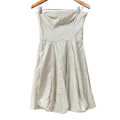 BNWT Jahlon Designs Womens Size 10 Beige Strapless Bubble Dress 