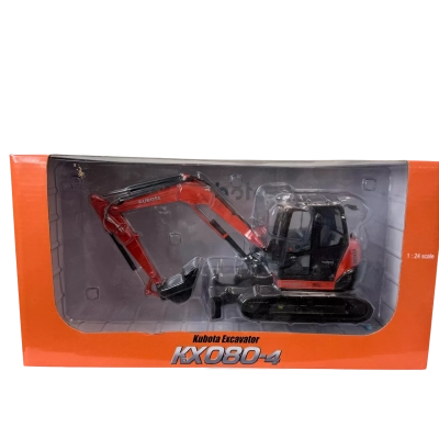 Universal Hobbies 1:24 Scale Kubota KX080-4 Compact Excavator Diecast Model
