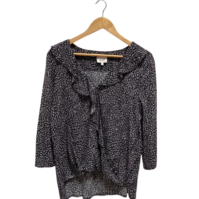 Seed Womens Blouse Black/Grey Size 8