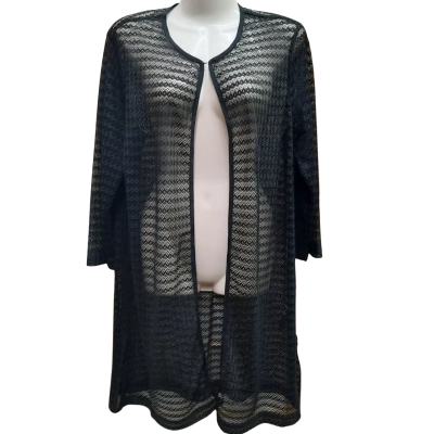 MAGGIE T Size 12 Black 3/4 Sleeve Coverall