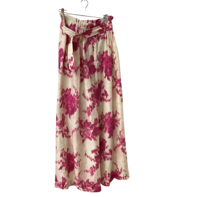 Sheike Linen Blend Wide Leg Pants Floral Pattern Size 12