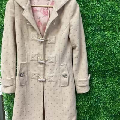 Alannah Hill Womens  Size 6 Duffle Coat Beige 