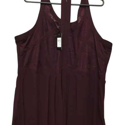 City Chic Womens  Size XL Maxi Dress PANELLED BODICE Bordeaux. Polyester/Nylon