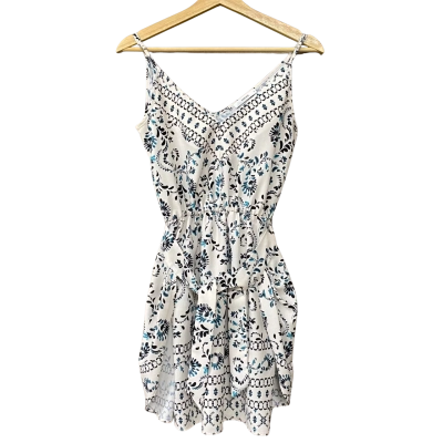 Sheike Womens Size 6 Teal/White Pattern Dress 