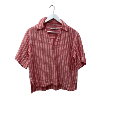 Sportscraft Womens  Size 8 Short Sleeve Shirt Striped 