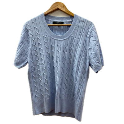 Cable Melbourne Womens Sweater Size L Blue Cotton