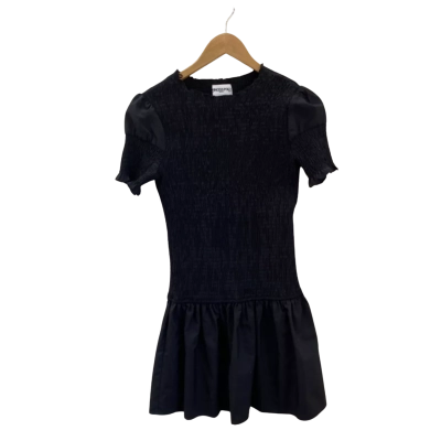 Princess Polly Womens  Size 8 Mini Dress Black Shirred  