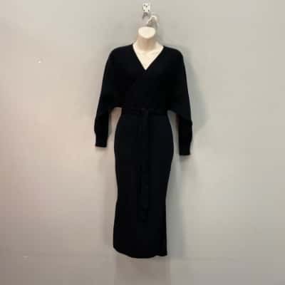  Xx Dee Womens  Size 10 Midi Knitted Dress Black  