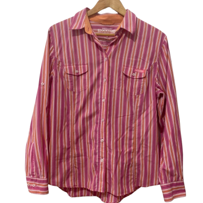 R.M. Williams Pink Stripe Shirt. Size 14.