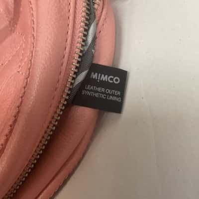Womens Mimco Cross Body Bag Pink Leather 