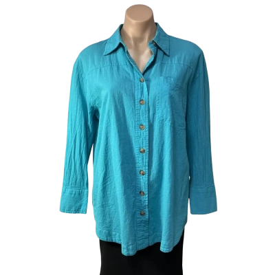 River Island Womens Size S Blue Long Sleeve Shirt (new)