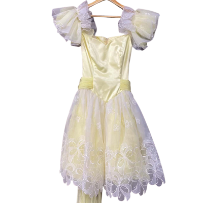 Vintage Pat Stone Womens Size 8 Yellow Dress  