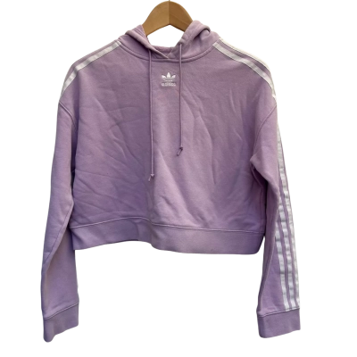 Adidas Womens Size 6 Purple Cropped Hoodie