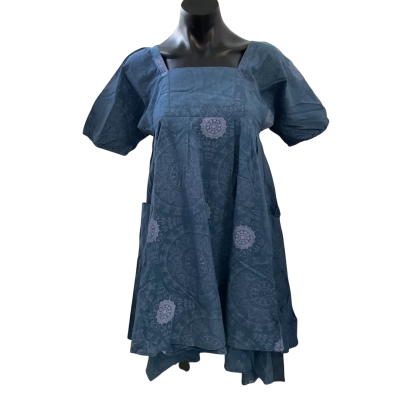 Shampoodle  Womens  Size 10 Babydoll Dress Blue / Pattern 