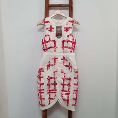 Sheike Women's Size 10 Navigator Dress Pink & White - New With Tags