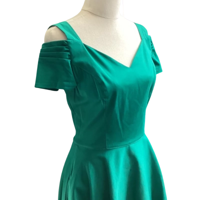 Hell Bunny - Size XS - Rockabilly Cocktail Dress - Emerald Green 