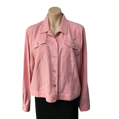 Sussan Womens approx Size L Pale Pink Button up Jacket