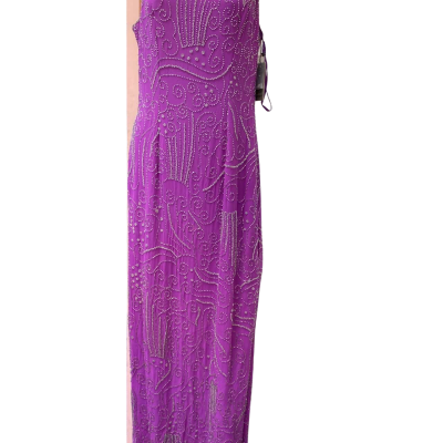 Laurence Kazar  Size US 10 Maxi Dress Purple 