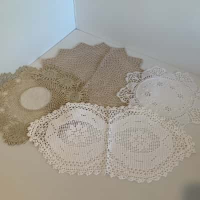 Vintage Doilies - mix of 4