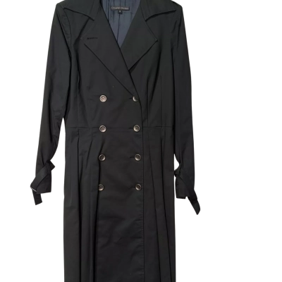 Charlie Brown Size 14 Black Trench Coat