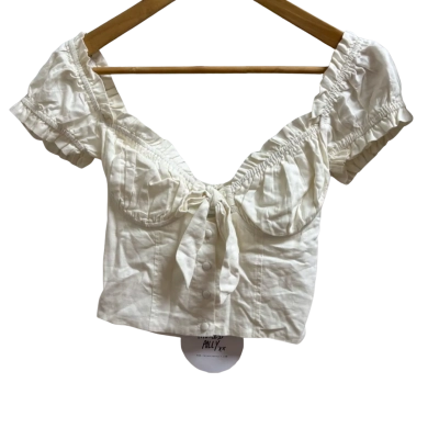 BNWT Princess Polly Size 6 Cropped Top WHITE
