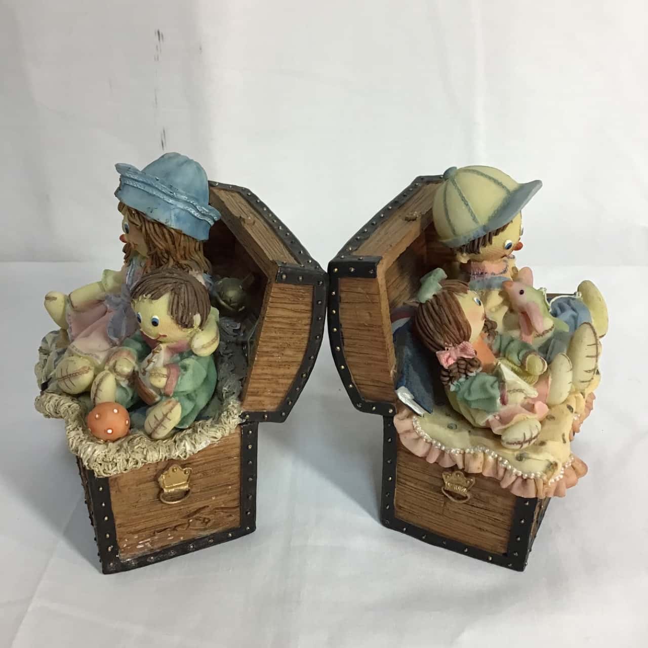 Doll Rage Collectable 2 x Regency fine arts collectable rag dolls out of the chest Figurine ...