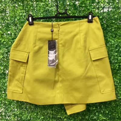 Mossman Womens  Size 14 Wrap Skirt chartruese 