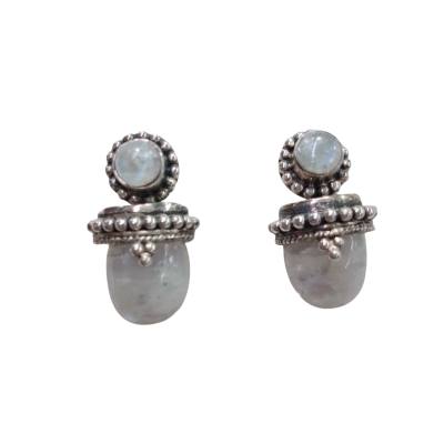  Women's Silver and Moonstone Earrings