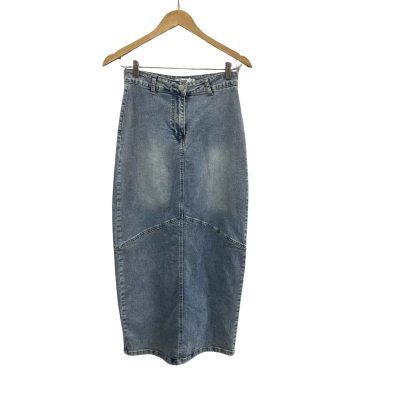 Tiger Mist Womens  Size S Denim Maxi Skirt Light Wash Blue 