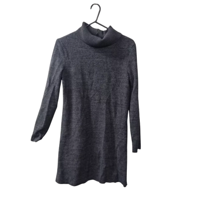 Zara Women's Size M Long Sleeve/Turtle Neck Dress in Dark Grey 