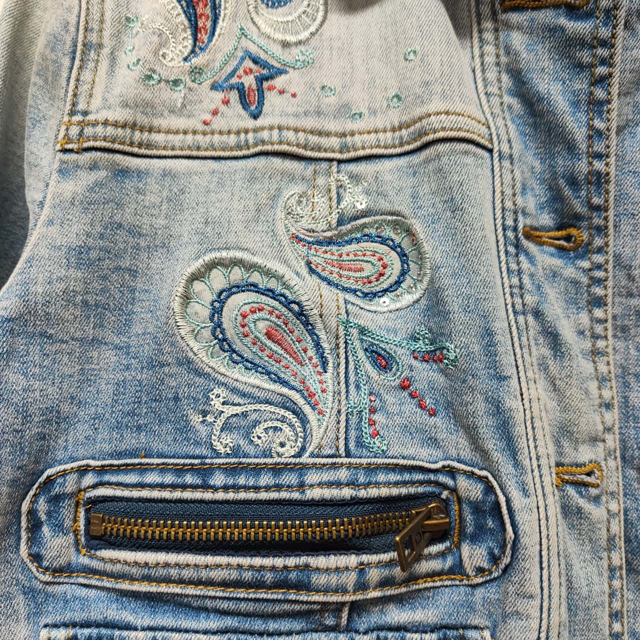Desigual Paisley Denim Jacket.(s)