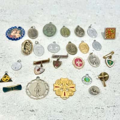 Religious Medalion/Pendants 26 Pieces 