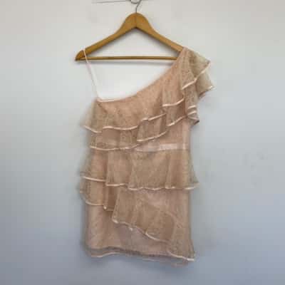 alice McCall Ballet Pink End RIver One Shoulder Mini Dress Size 12 