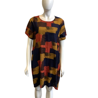 BNWT Caroline Morgan Women's Size 8-10 Short Sleeved Mini Dress Multicoloured 