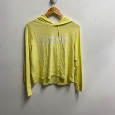 Calvin Klein Performance Womens  Size S Hoodie Yellow 