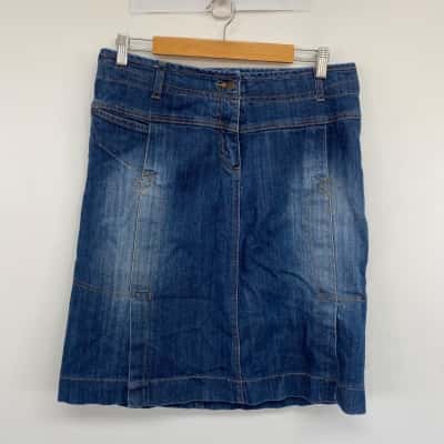 Thomas Cook Blue Denim Mini Skirt Size 12
