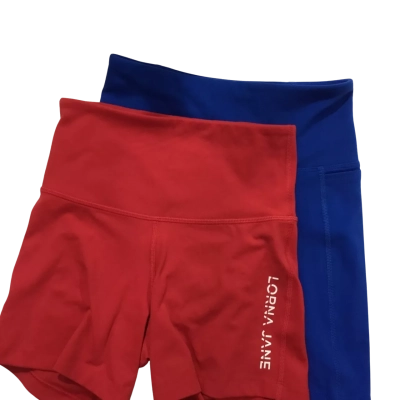 Lorna Jane Bundle 2 x Size XXS Bike Shorts Blue / Red 