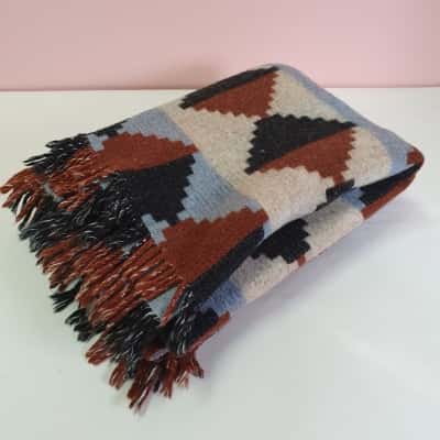 Vintage Manatunga Wool Travel Rug/Blanket