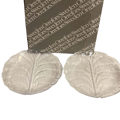 Orrefors Sweden Glass plates, set of 2