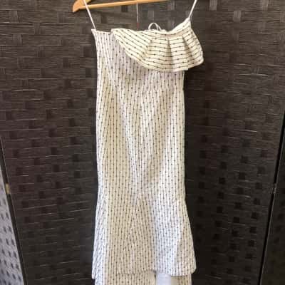 C/MEO Collective Womens  Size XXS Strapless Dress Off White 