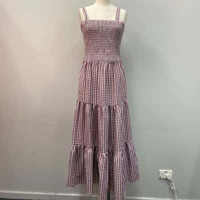 City Chic Womens  Size 16 Maxi Dress Gingham 
